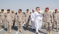 Deputy Prime Minister and Minister of State for Defense Affairs H E Dr. Khalid bin Mohammed Al Attiyah inspecting the readiness of the security forces participating in securing the World Cup.