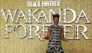 Mexico-born Kenyan actress Lupita Nyong'o poses on the red carpet on arrival to attend the European Premiere of 'Black Panther: Wakanda Forever' in London, on November 3, 2022. (AFP/ISABEL INFANTES)