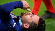 Chelsea's Ben Chilwell down injured during the Champions League Group E match against Dinamo Zagreb at the Stamford Bridge, London, on November 2, 2022.  REUTERS/Toby Melville/File Photo