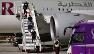 United States national team players arrive at Hamad International Airport. FIFA