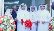 Chairman of the Board of Directors of the Medical Care Group, Sheikh Abdullah bin Thani Al Thani with  senior members of the Al- Ahli Hospital during the inauguration ceremony. PICS: RAJAN VADAKKEMURIYIL