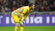 Spezia's Bartlomiej Dragowski in action during the Serie A match against AC Milan at the San Siro, Milan, Italy, on November 5, 2022.   REUTERS/Daniele Mascolo
