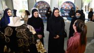 Minister of Social Development and Family H E Maryam bint Ali bin Nasser Al Misnad and Chairperson of Qatar Museums H E Sheikha Al Mayassa bint Hamad bin Khalifa Al Thani at the event. 