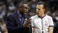 File Photo: Dallas Mavericks head coach Avery Johnson talks with referee Ken Mauer in the second half against the San Antonio Spurs in Game 6 of the Western Conference semi-finals during the 2006 NBA playoffs in Dallas, Texas May 19, 2006. (REUTERS/Jeff Mitchell)