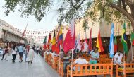 Souq Waqif has been decorated with 32 flags of nations competing for the World Cup trophy. PIC: Abdul Basit