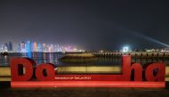 A view of the Doha Corniche ahead of the FIFA World Cup Qatar 2022. Pic: Abdul Basit