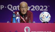 Chairman of the FIFA referees committee, Pierluigi Collina during the FIFA World Cup Qatar 2022 referees media briefing at the Main Media Center, Doha, on November 18, 2022. 
REUTERS/John Sibley