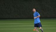 Argentina's forward Lionel Messi attends a training session at Qatar University in Doha on November 19, 2022, ahead of the Qatar 2022 World Cup football tournament. (Photo by JUAN MABROMATA / AFP)