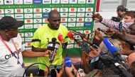 Senegal’s defender Kalidou Koulibaly speaks to journalists following a training session in Doha. AFP