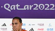 Netherlands' defender Virgil Van Dijk gives a press conference at the Qatar National Convention Centre (QNCC) in Doha on November 20, 2022, on the eve of the Qatar 2022 World Cup football tournament Group A match between Senegal and the Netherlands. (Photo by Alberto PIZZOLI / AFP)
