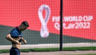 Portugal's forward Cristiano Ronaldo arrives for a training session at Shahaniya Sports Club of Al Samriya Autograph Collection Hotel in Al Samriya, northwest of Doha on November 21, 2022 during the Qatar 2022 World Cup football tournament. (Photo by PATRICIA DE MELO MOREIRA / AFP)