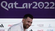 Argentina's Lionel Messi during a press conference at the Main Media Center, Doha, Qatar, November 21, 2022. (REUTERS/Albert Gea)