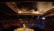 Dancers perform during the FIFA World Cup Qatar 2022 Opening Ceremony at the Al Bayt Stadium in Al Khor, north of Doha, on November 20, 2022. (Photo by Odd Andersen / AFP)