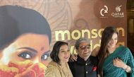 Mira Nair, Vishal Bhardwaj, and Tabbasum “Tabu” Fathima Hashmi during the Monsoon Wedding world premiere in Doha.