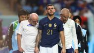 France's Lucas Hernandez reacts after sustaining an injury Reuters/Kai Pfaffenbach