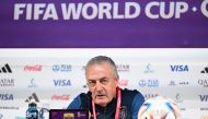 Ecuador's Argentinian coach Gustavo Alfaro addresses a press conference at the Qatar National Convention Center (QNCC) in Doha on November 24, 2022, on the eve of the Qatar 2022 World Cup football match between Netherlands and Ecuador. (Photo by Raul ARBOLEDA / AFP)