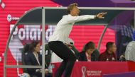 Saudi Arabia's French coach Herve Renard gestures on the touchline during the Qatar 2022 World Cup Group C football match between Poland and Saudi Arabia at the Education City Stadium in Al-Rayyan, west of Doha on November 26, 2022. (Photo by Odd ANDERSEN / AFP)