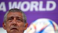 Portugal's coach Fernando Santos attends a press conference at the Qatar National Convention Center (QNCC) in Doha on November 27, 2022, on the eve of the Qatar 2022 World Cup football match between Portugal and Uruguay. (Photo by PATRICIA DE MELO MOREIRA / AFP)