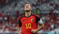 Belgium's Eden Hazard reacts after the FIFA World Cup Qatar 2022 Group F against Morocco at the Al Thumama Stadium, Doha, Qatar, on November 27, 2022.  REUTERS/Amanda Perobelli
