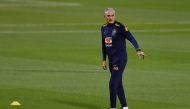 Brazil coach Tite during a training session at Al Arabi SC Stadium, Doha, Qatar, on November 29, 2022.  REUTERS/Siphiwe Sibeko