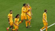 Netherlands' Frenkie de Jong celebrates scoring their second goal with teammate Virgil van Dijk during the FIFA World Cup Qatar 2022 Group A match against Qatar at the Al Bayt Stadium in Al Khor on November 29, 2022.  REUTERS/Albert Gea