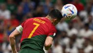 Portugal's Cristiano Ronaldo during the World Cup Qatar Group H football match between Portugal and Uruguay at the Lusail Stadium on November 28, 2022. (AFP/Pablo Porciuncula)