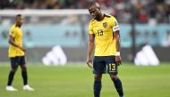 Ecuador's forward #13 Enner Valencia (R) reacts after Senegal's forward #18 Ismaila Sarr scored Senegal's first goal during the Qatar 2022 World Cup Group A football match between Ecuador and Senegal at the Khalifa International Stadium in Doha on November 29, 2022. (Photo by Raul ARBOLEDA / AFP)