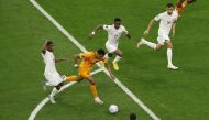 Netherlands' Cody Gakpo scores their first goal during the FIFA World Cup Qatar 2022 Group A match against Qatar at the  Al Bayt Stadium, Al Khor, Qatar, on November 29, 2022. REUTERS/Albert Gea