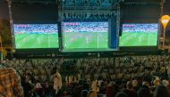 Fans enjoy free match screenings at QF’s Oxygen Park.