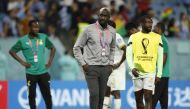 Ghana coach Otto Addo looks dejected after being eliminated from the World Cup during the final Group H match between Ghana and Uruguay at the Al Janoub Stadium on December 2, 2022. (REUTERS/John Sibley)