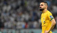 Australia's defender Aziz Behich reacts after his team lost the Qatar 2022 World Cup round of 16 football match between Argentina and Australia at the Ahmad Bin Ali Stadium in Al-Rayyan, west of Doha on December 3, 2022. (Photo by Alfredo ESTRELLA / AFP)