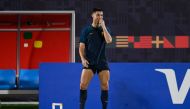 Portugal's Cristiano Ronaldo attends a training session at the Al Shahaniya SC training site, northwest of Doha on December 5, 2022, on the eve of the Qatar 2022 World Cup Round of 16 football match between Portugal and Switzerland. (AFP / Patricia de Melo Moreira)