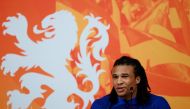 Netherlands' Nathan Ake during a FIFA World Cup Qatar 2022 press conference at the Qatar University Training Site 6, Doha, Qatar, on December 6, 2022.  Reuters