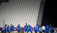 France’s players attend a training session. AFP