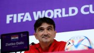 Croatia coach Zlatko Dalic during the FIFA World Cup Qatar 2022 Croatia Press Conference at the Main Media Center, Doha, Qatar, on December 8, 2022.  REUTERS/Annegret Hilse
 