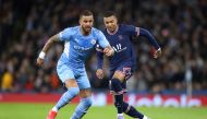 File photo: Manchester City's Kyle Walker in action with Paris St Germain's Kylian Mbappe during Champions League match at Etihad Stadium, Manchester, Britain, November 24, 2021. (Reuters/Carl Recine)