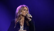 In this file photo taken on June 24, 2016 Canada's singer Celine Dion performs on stage at AccorHotels Arena concert hall in Paris. (Photo by PHILIPPE LOPEZ / AFP)