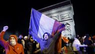 Morocco fans celebrate in Paris after the match as Morocco defeated Portugal to progress to the semi-finals of FIFA World Cup Qatar 2022 on December 10, 2022. REUTERS/Benoit Tessier.