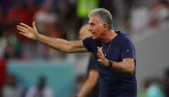 Iran coach Carlos Queiroz reacts on the sidelines during the FIFA World Cup Qatar 2022 Group B match against the United States at the Al Thumama Stadium, Doha, Qatar, on November 29, 2022.  REUTERS/Kai Pfaffenbach
