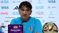 Croatia's coach Zlatko Dalic gives a press conference at the Qatar National Convention Center (QNCC) in Doha on December 12, 2022, on the eve of the Qatar 2022 World Cup semifinal football match between Argentina and Croatia. (Photo by JACK GUEZ / AFP)