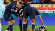 Amine Harit reacts after sustaining an injury during Ligue 1 (AS Monaco v Olympique de Marseille) at Stade Louis II, Monaco, November 13, 2022. (REUTERS/Eric Gaillard)