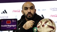 December 13, 2022 Morocco coach Walid Regragui during the press conference REUTERS/Hamad I Mohammed