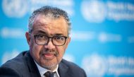 WHO Director-General Tedros Adhanom Ghebreyesus during a press conference at the World Health Organization's headquarters in Geneva, on December 14, 2022. (Photo by Fabrice Coffrini / AFP)