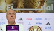 France's coach Didier Deschamps gives a press conference in Doha on December 17, 2022 on the eve of the Qatar 2022 World Cup football match between Argentina and France. (Photo by FRANCK FIFE / AFP)