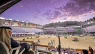 A general view inside the Longines Arena at Al Shaqab. 