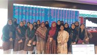 Staff and students of Pakistan International School during their visit to Qatar Exchange.