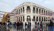 Visitors at Souq Waqif after a recent drizzle. File picture by Abdul Basit / The Peninsula clicked on January 14, 2023 