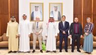 Dr. Hassan Al Derham (centre), President of Qatar University, and Prof Sibrandes Poppema (third left), President of Sunway University, along with other officials during the MoU signing ceremony.