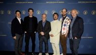 (L-R) Todd Field, Joseph Kosinski, Steven Spielberg, Daniel Kwan, Daniel Scheinert and Neal McDonough attend the 75th Directors Guild Of America Awards Meet The Nominees Feature Film Event at DGA Theater Complex on February 18, 2023 in Los Angeles, California. Kevin Winter/Getty Images/AFP 