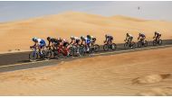 The peloton rides during the first stage of the UAE Tour - Giuseppe CACACE